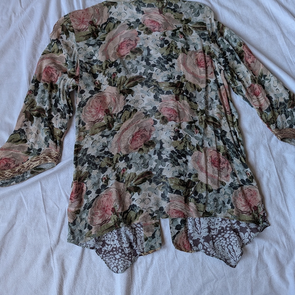 Soft Surroundings Open Front Topper/Cardigan/Coverup Sheer Size XS - Picture 3 of 8